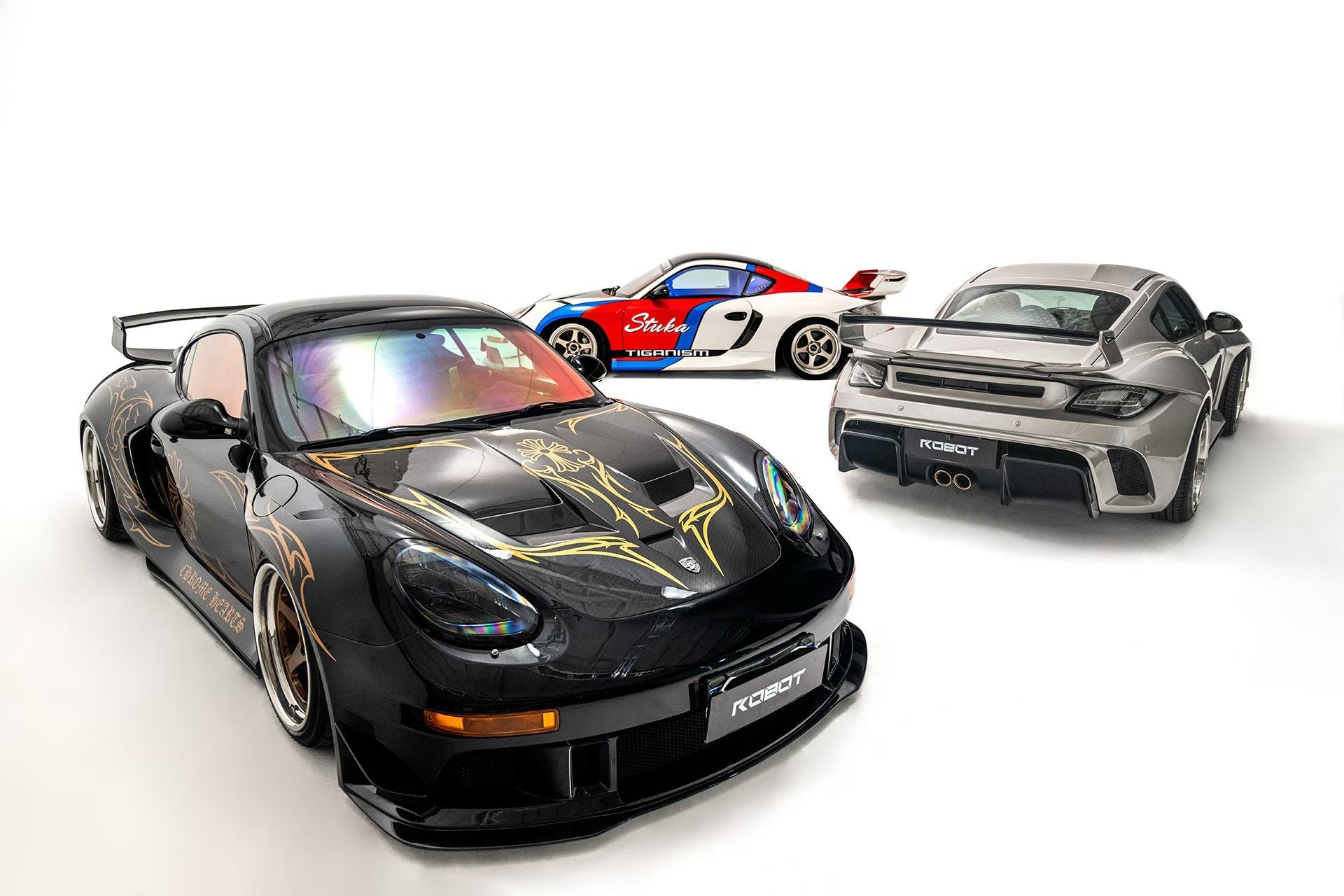 Porsche 987.1 Cayman & Boxster Base / S 2005 2006 2007 2008 & 987.2 Cayman & Boxster Base / S / R 2009 2010 2011 2012 with Aftermarket Parts - TITANISM STUKA Full Kit Carbon Fiber / FRP from Robot Craftsman