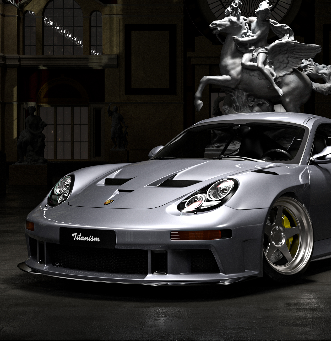 Porsche 987.1 Cayman &amp; Boxster Base / S 2005 2006 2007 2008 &amp; 987.2 Cayman &amp; Boxster Base / S / R 2009 2010 2011 2012 with Aftermarket Parts - TITANISM STUKA Front Bumper