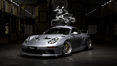 Porsche 987.1 Cayman &amp; Boxster Base / S 2005 2006 2007 2008 &amp; 987.2 Cayman &amp; Boxster Base / S / R 2009 2010 2011 2012 with Aftermarket Parts - TITANISM STUKA Front Bumper