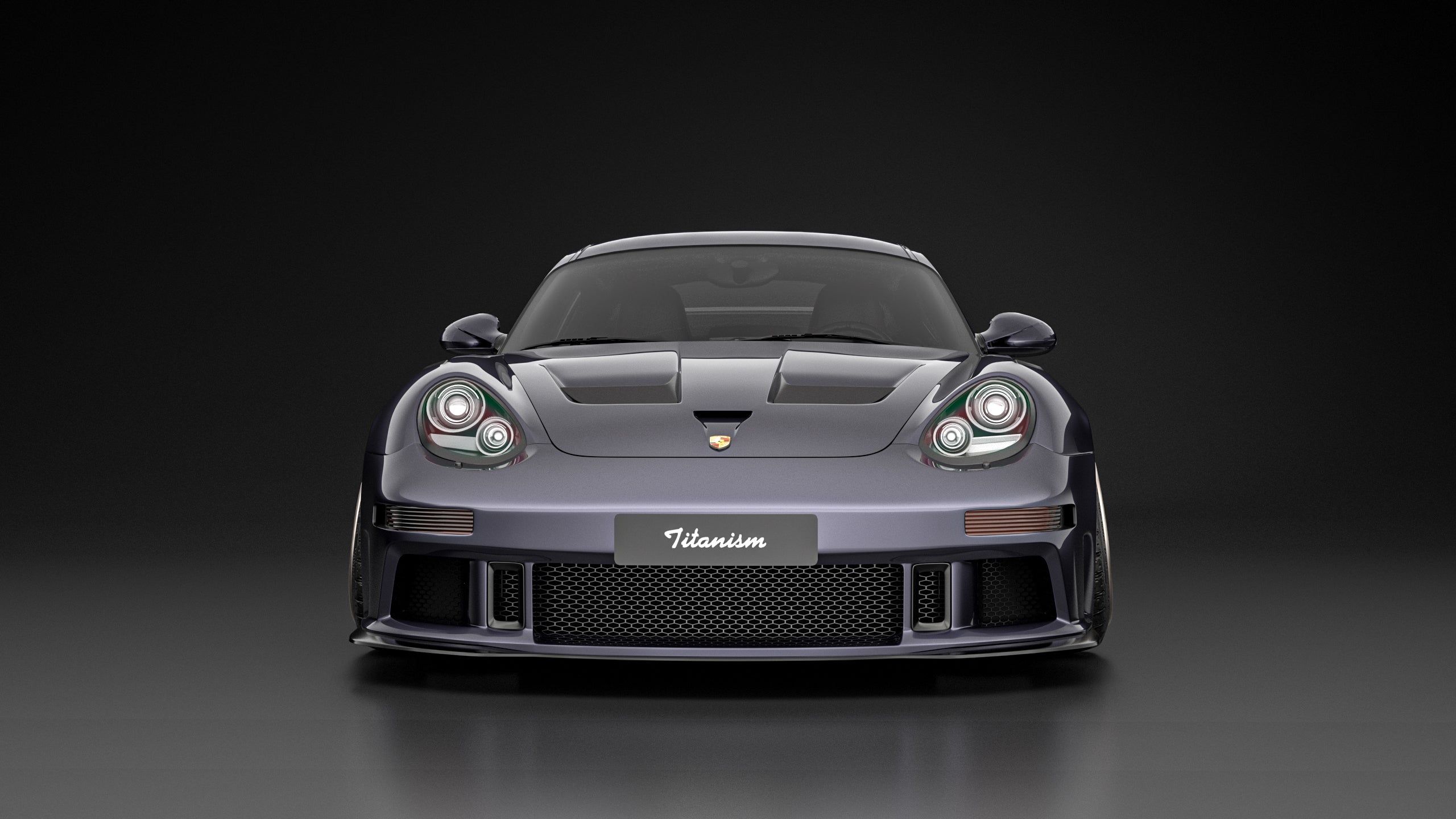 Porsche 987.1 Cayman &amp; Boxster Base / S 2005 2006 2007 2008 &amp; 987.2 Cayman &amp; Boxster Base / S / R 2009 2010 2011 2012 with Aftermarket Parts - TITANISM STUKA Front Bumper