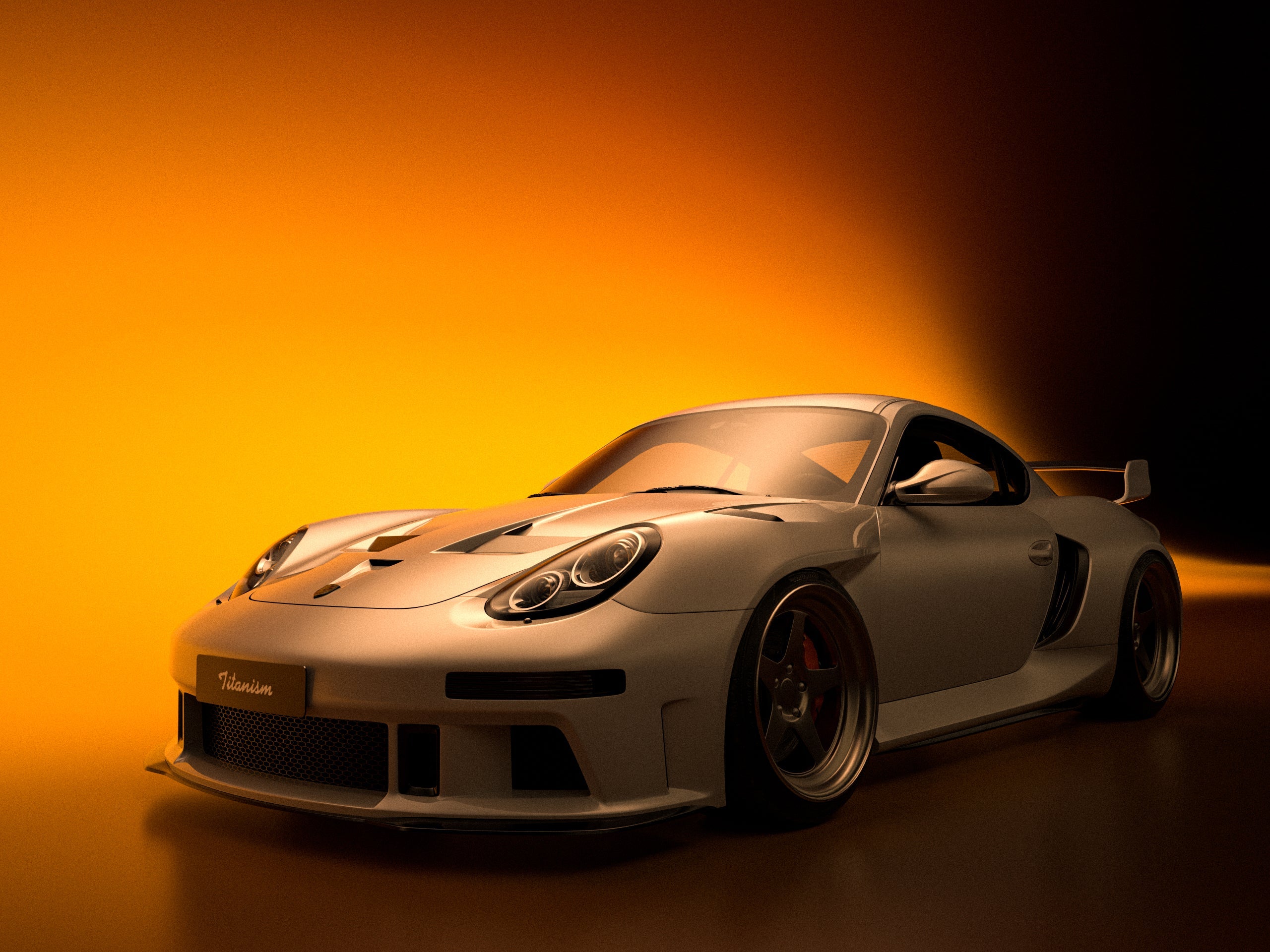 Porsche 987.1 Cayman &amp; Boxster Base / S 2005 2006 2007 2008 &amp; 987.2 Cayman &amp; Boxster Base / S / R 2009 2010 2011 2012 with Aftermarket Parts - TITANISM STUKA Front Fenders