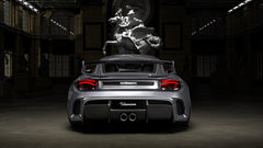 Porsche 987.1 Cayman Base / S 2005 2006 2007 2008 (Requires 987.2 taillights) & 987.2 Cayman Base / S / R 2009 2010 2011 2012 with Aftermarket Parts - TITANISM STUKA Rear Diffuser Carbon Fiber / FRP from Robot Craftsman
