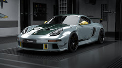 Porsche 987.1 Cayman & Boxster Base / S 2005 2006 2007 2008 & 987.2 Cayman & Boxster Base / S / R 2009 2010 2011 2012 with Aftermarket Parts - TITANISM STUKA Front Fenders Carbon Fiber / FRP from Robot Craftsman