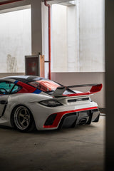 Porsche 987.1 Cayman Base / S 2005 2006 2007 2008 & 987.2 Cayman Base / S / R 2009 2010 2011 2012 with Aftermarket Parts - TITANISM STUKA Spoiler Wing Carbon Fiber / FRP from Robot Craftsman