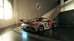 Porsche 987.1 Cayman Base / S 2005 2006 2007 2008 (Requires 987.2 taillights) & 987.2 Cayman Base / S / R 2009 2010 2011 2012 with Aftermarket Parts - TITANISM STUKA Rear Diffuser Carbon Fiber / FRP from Robot Craftsman
