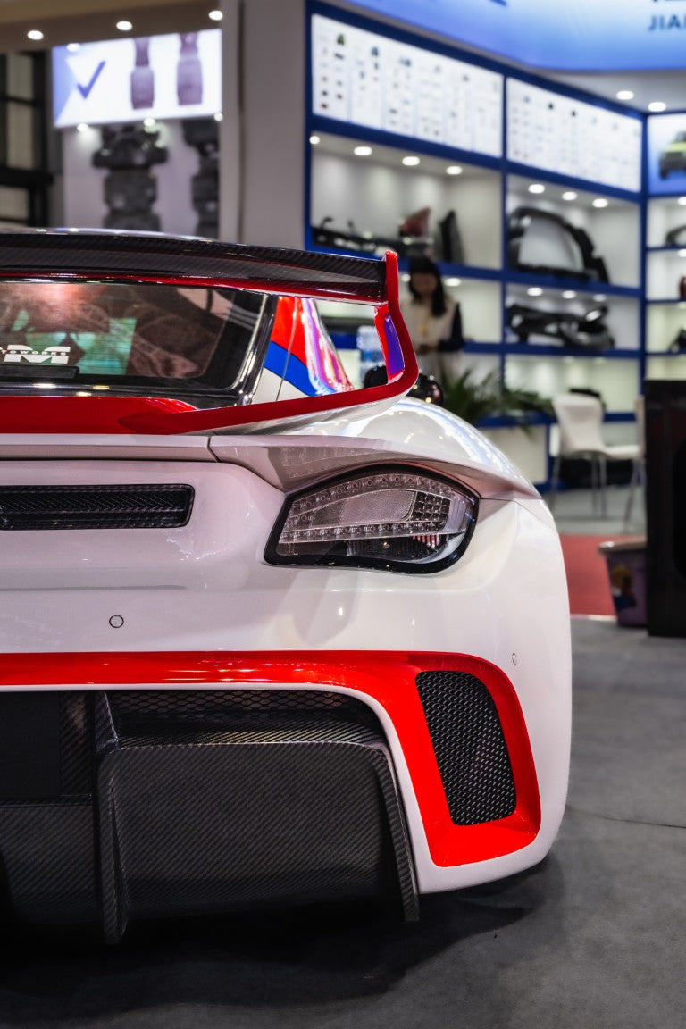 Porsche 987.1 Cayman Base / S 2005 2006 2007 2008 (Requires 987.2 taillights) & 987.2 Cayman Base / S / R 2009 2010 2011 2012 with Aftermarket Parts - TITANISM STUKA Rear Diffuser Carbon Fiber / FRP from Robot Craftsman
