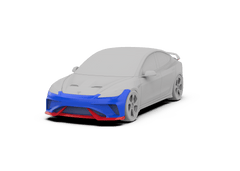 Tesla Model 3 Highland / Performance 2024-ON with Aftermarket Parts - Hacker Narrow Body Front Bumper & Lip Carbon Fiber / FRP from Robot Craftsman
