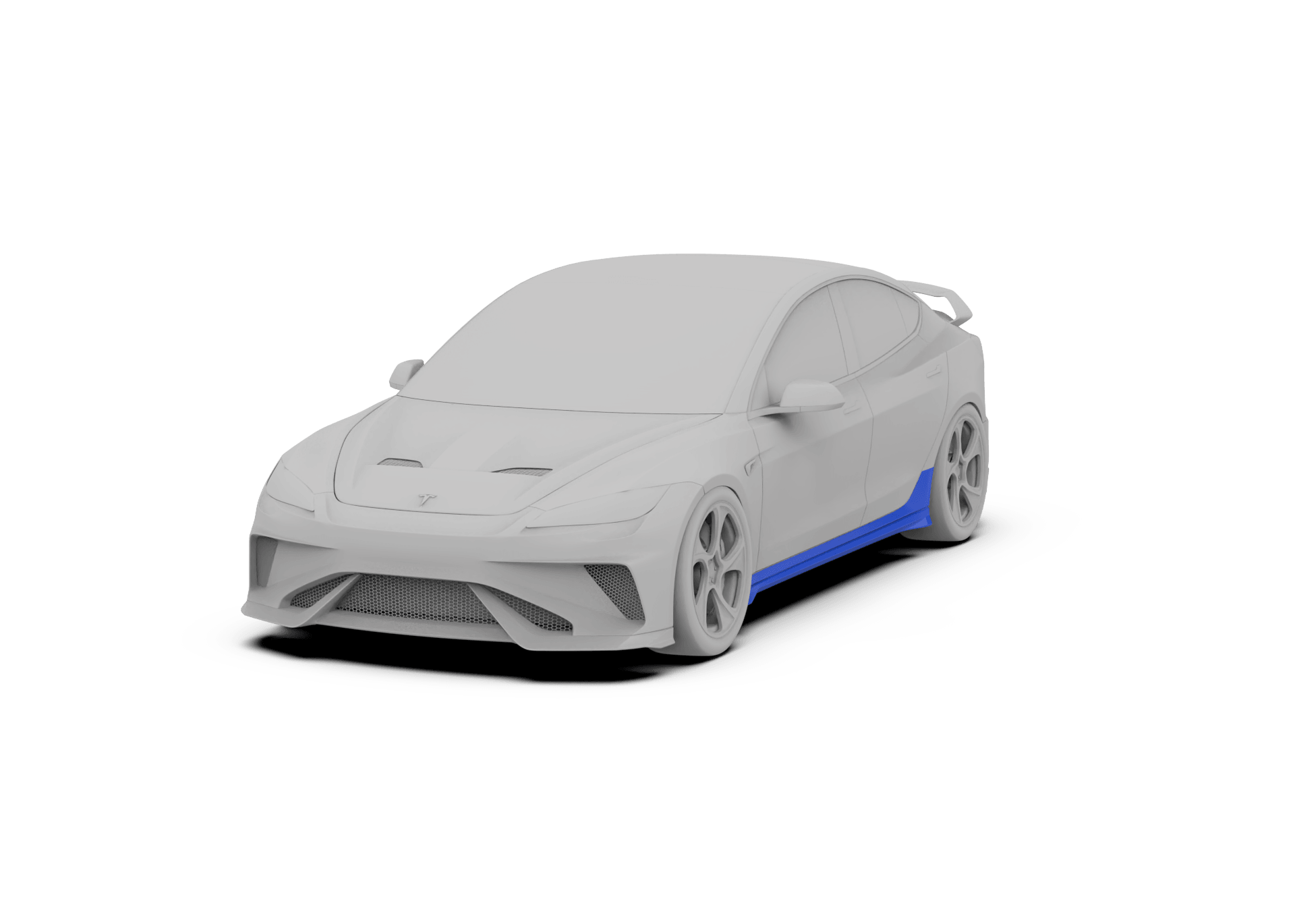 Tesla Model 3 Highland / Performance 2024-ON with Aftermarket Parts - Hacker Side Skirts Carbon Fiber / FRP from Robot Craftsman