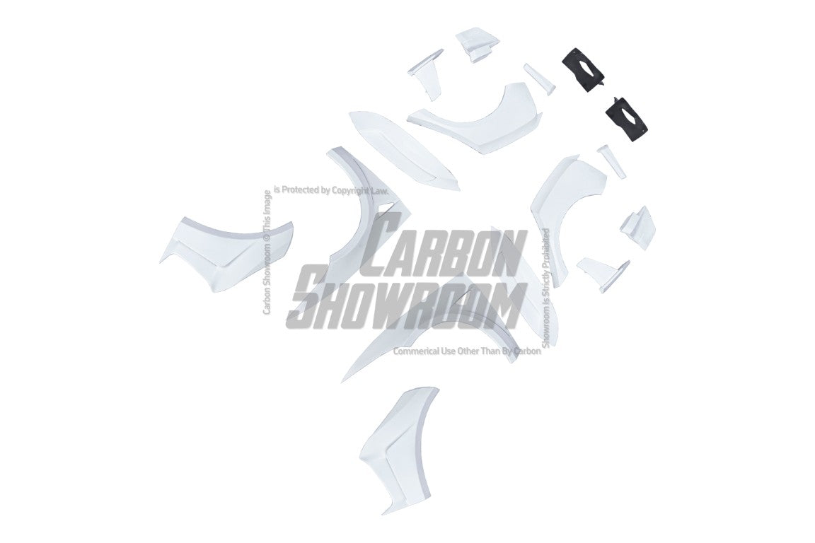 Tesla Model 3 Highland / Performance 2024-ON with Aftermarket Parts - "HACKER" Wheel Arches & Side Skirts Carbon Fiber/FRP from Robot Craftsman
