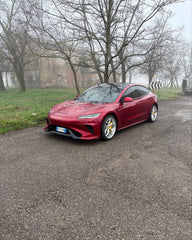 Tesla Model 3 Highland / Performance 2024-ON with Aftermarket Parts - Hacker Narrow Body Front Bumper & Lip Carbon Fiber / FRP from Robot Craftsman