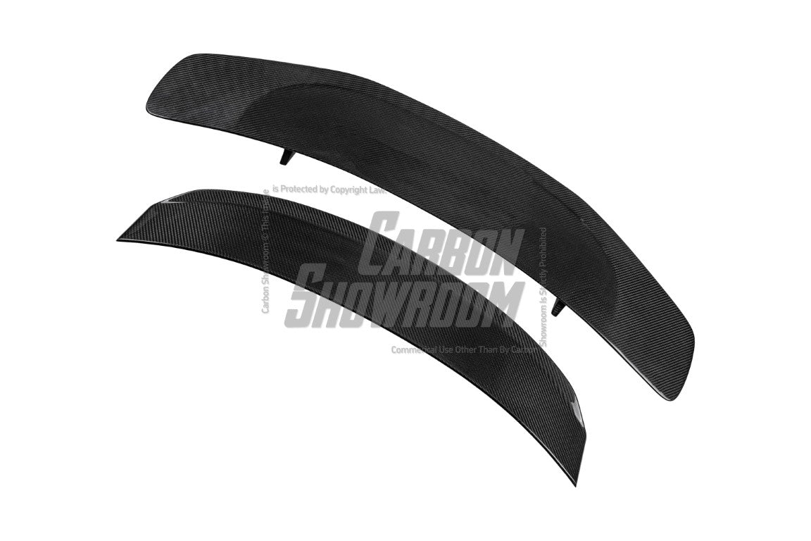 Tesla Model 3 Performance Long Range Standard Base 2017 2018 2019 2020 2021 2022 2023 with Aftermarket Parts - Crypton Rear Spoiler Wing Carbon Fiber / FRP from Robot Craftsman