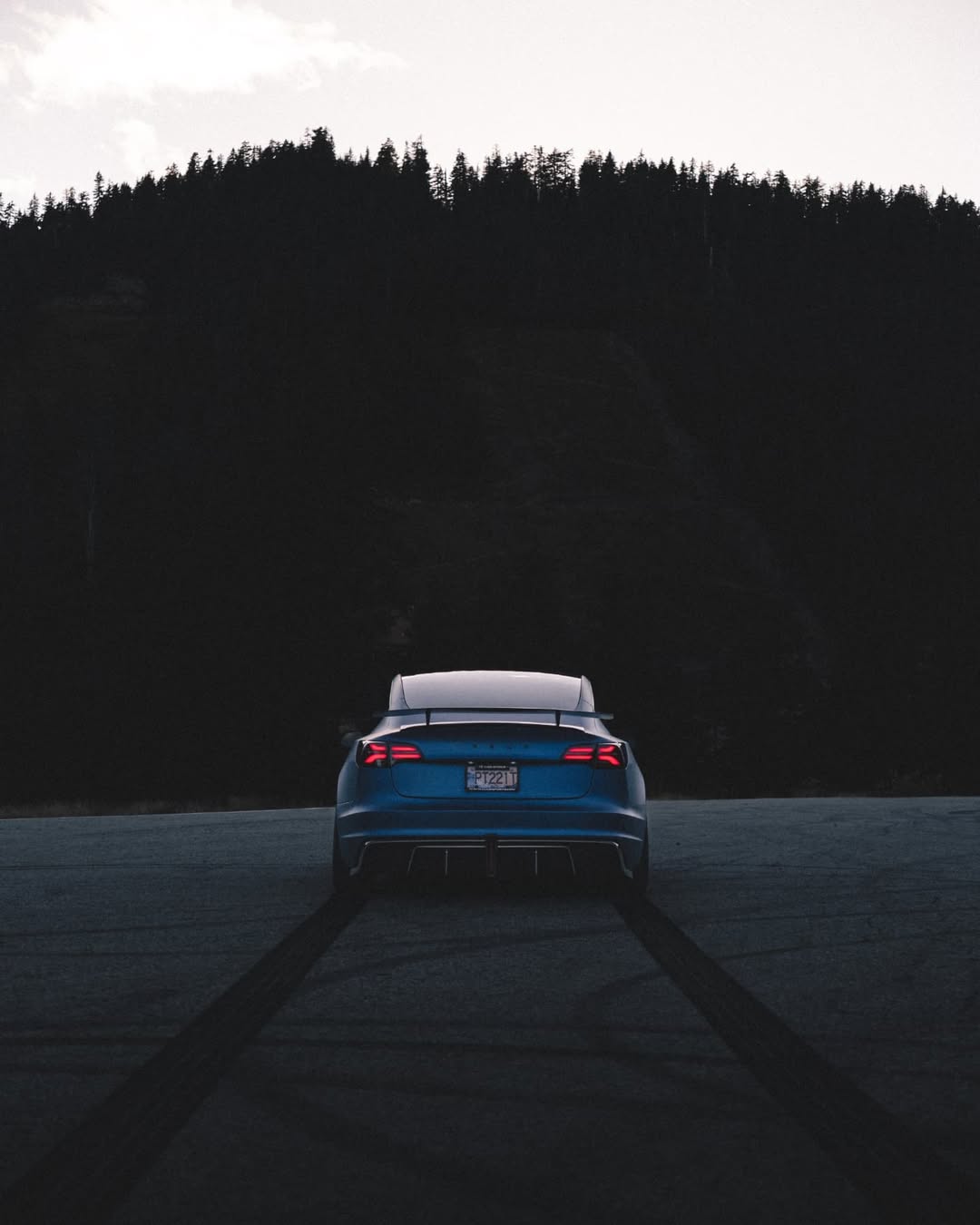 Tesla Model 3 Performance Long Range Standard Base 2017 2018 2019 2020 2021 2022 2023 with Aftermarket Parts - Crypton Rear Bumper & Diffuser Carbon Fiber / FRP from Robot Craftsman
