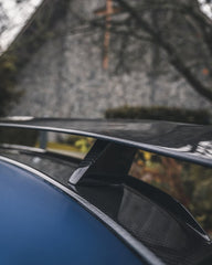Tesla Model 3 Performance Long Range Standard Base 2017 2018 2019 2020 2021 2022 2023 with Aftermarket Parts - Crypton Rear Spoiler Wing Carbon Fiber / FRP from Robot Craftsman