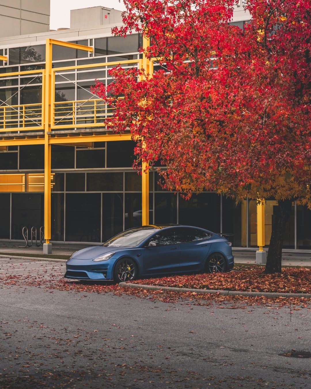 Tesla Model 3 Performance Long Range Standard Base 2017 2018 2019 2020 2021 2022 2023 with Aftermarket Parts - Crypton Side Skirts Carbon Fiber / FRP from Robot Craftsman