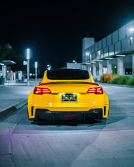 Tesla Model 3 Performance Long Range Standard Base 2017 2018 2019 2020 2021 2022 2023 with Aftermarket Parts - "HACKER" Rear Bumper & Diffuser Carbon Fiber / FRP from Robot Craftsman