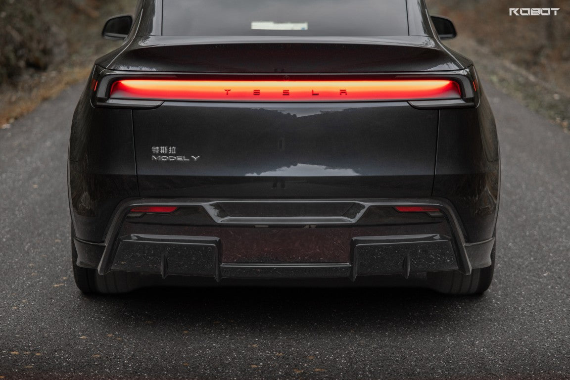 Tesla Model Y Juniper 2026-ON with Aftermarket Parts - HIDROGAI Rear Diffuser Carbon Fiber / FRP