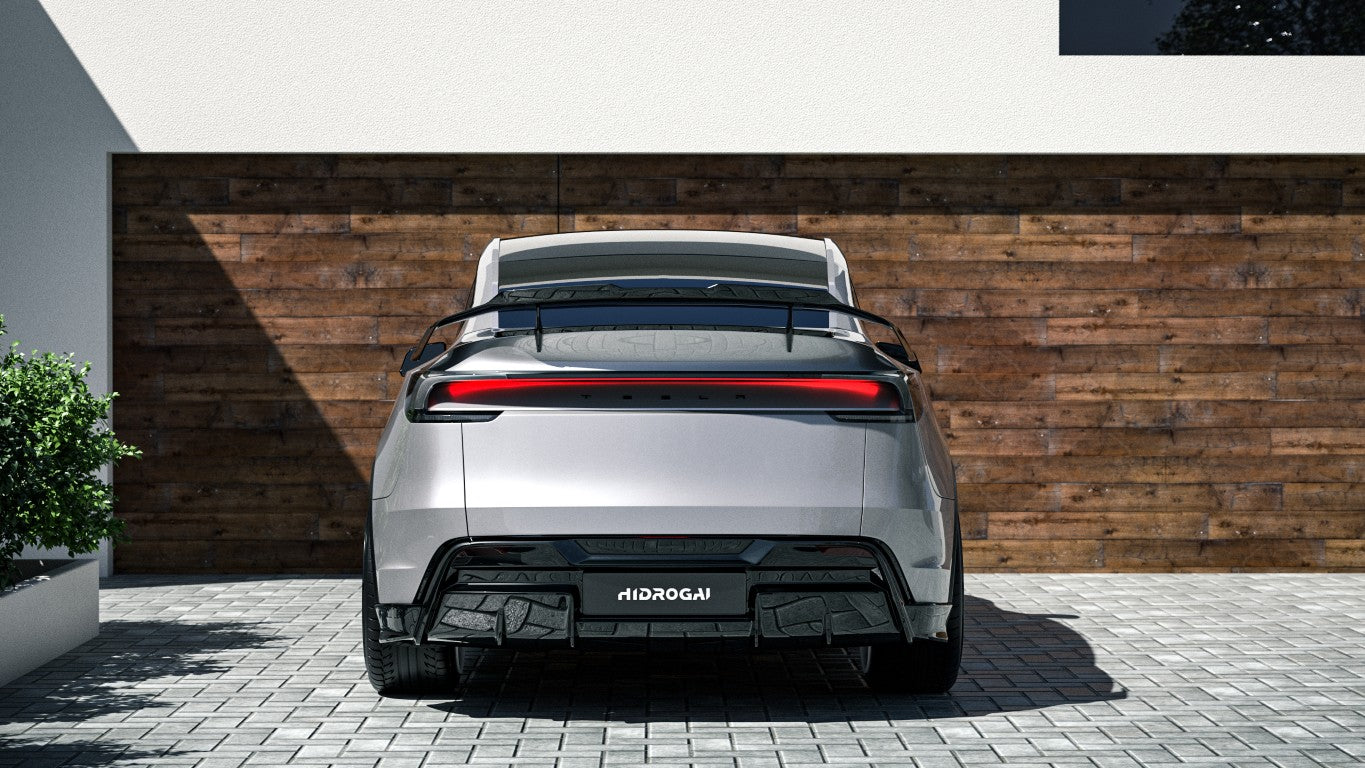 Tesla Model Y Juniper 2026-ON with Aftermarket Parts - HIDROGAI Rear Diffuser Carbon Fiber / FRP