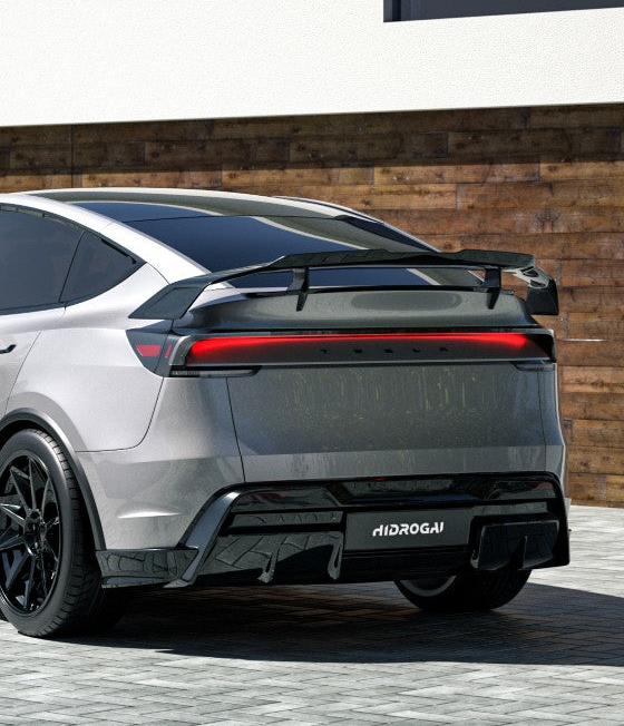 Tesla Model Y Juniper 2026-ON with Aftermarket Parts - V1 Rear Spoiler Carbon Fiber / FRP