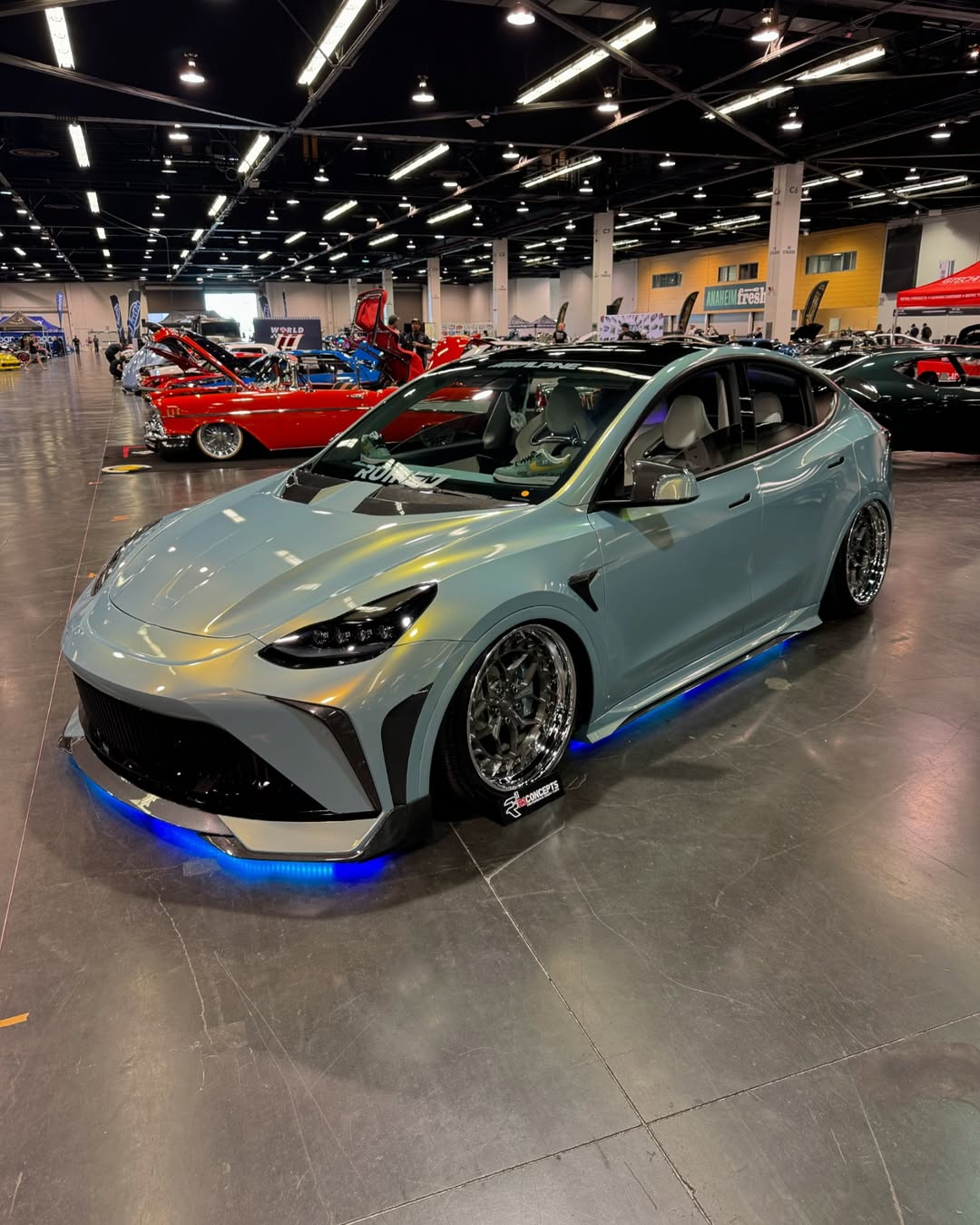 Tesla Model Y Performance AWD Long Range RWD Standard 2020 2021 2022 2023 2024 with Aftermarket Parts - "STARSHIP" Side Skirts PP from Robot Craftsman
