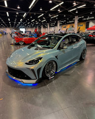 Tesla Model Y Performance AWD Long Range RWD Standard 2020 2021 2022 2023 2024 with Aftermarket Parts - "STARSHIP" Side Skirts PP from Robot Craftsman