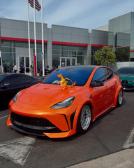 Tesla Model Y Performance AWD Long Range RWD Standard 2020 2021 2022 2023 2024 with Aftermarket Parts - "STARSHIP" Side Skirts PP from Robot Craftsman