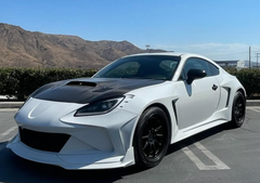 Subaru BRZ ZD8 2022 2023 2024 & Toyota GR86 ZN8 2022 2023 2024 with Aftermarket Parts - "SHINING" Widebody Fender & Wheel Arches & Side Skirts Package Carbon Fiber / FRP from Robot Craftsman