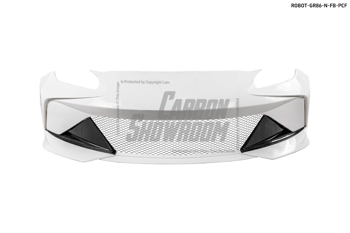 Subaru BRZ ZD8 2022 2023 2024 & Toyota GR86 ZN8 2022 2023 2024 with Aftermarket Parts - "SHINING" Narrow Body Front Bumper & Lip Carbon Fiber / FRP from Robot Craftsman
