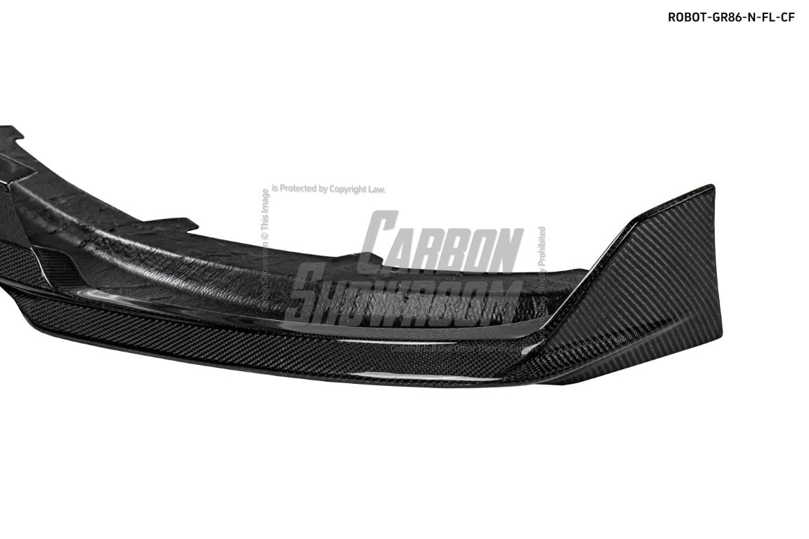 Subaru BRZ ZD8 2022 2023 2024 & Toyota GR86 ZN8 2022 2023 2024 with Aftermarket Parts - "SHINING" Narrow Body Front Bumper & Lip Carbon Fiber / FRP from Robot Craftsman