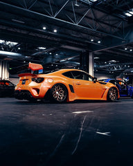 Toyota GT86 86 TRD GT SE Base ZN6 2017 2018 2019 2020 & Scion FR-S FRS ZN6 2013 2014 2015 2016 & BRZ TS Limited Premium ZN6 2013 2014 2015 2016 2017 2018 2019 2020 (compatible with ROBOT widebody kit) with Aftermarket Parts - Front Fenders Replacement & Rear Quarter Fender Flares & Side Skirts Carbon Fiber / FRP from Robot Craftsman