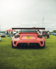 Toyota GT86 86 TRD GT SE Base ZN6 2017 2018 2019 2020 & Scion FR-S FRS ZN6 2013 2014 2015 2016 & BRZ TS Limited Premium ZN6 2013 2014 2015 2016 2017 2018 2019 2020 with Aftermarket Parts - Swan Neck Hammer GT Wing Carbon Fiber / FRP from Robot Craftsman