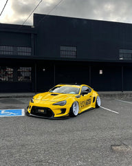Toyota GT86 86 TRD GT SE Base ZN6 2017 2018 2019 2020 & Scion FR-S FRS ZN6 2013 2014 2015 2016 & BRZ TS Limited Premium ZN6 2013 2014 2015 2016 2017 2018 2019 2020 (compatible with ROBOT widebody kit) with Aftermarket Parts - Front Fenders Replacement & Rear Quarter Fender Flares & Side Skirts Carbon Fiber / FRP from Robot Craftsman