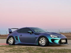 Toyota GT86 86 TRD GT SE Base ZN6 2017 2018 2019 2020 & Scion FR-S FRS ZN6 2013 2014 2015 2016 & BRZ TS Limited Premium ZN6 2013 2014 2015 2016 2017 2018 2019 2020 (compatible with ROBOT widebody kit) with Aftermarket Parts - Front Fenders Replacement & Rear Quarter Fender Flares & Side Skirts Carbon Fiber / FRP from Robot Craftsman