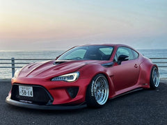 Toyota GT86 86 TRD GT SE Base ZN6 2017 2018 2019 2020 & Scion FR-S FRS ZN6 2013 2014 2015 2016 & BRZ TS Limited Premium ZN6 2013 2014 2015 2016 2017 2018 2019 2020 (compatible with ROBOT widebody kit) with Aftermarket Parts - Front Fenders Replacement & Rear Quarter Fender Flares & Side Skirts Carbon Fiber / FRP from Robot Craftsman