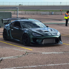 Toyota GT86 86 TRD GT SE Base ZN6 2017 2018 2019 2020 & Scion FR-S FRS ZN6 2013 2014 2015 2016 & BRZ TS Limited Premium ZN6 2013 2014 2015 2016 2017 2018 2019 2020 (compatible with ROBOT widebody kit) with Aftermarket Parts - Front Fenders Replacement & Rear Quarter Fender Flares & Side Skirts Carbon Fiber / FRP from Robot Craftsman