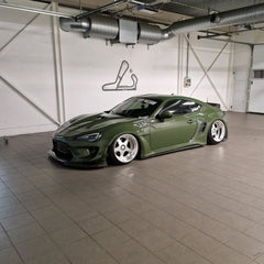 Toyota GT86 86 TRD GT SE Base ZN6 2017 2018 2019 2020 & Scion FR-S FRS ZN6 2013 2014 2015 2016 & BRZ TS Limited Premium ZN6 2013 2014 2015 2016 2017 2018 2019 2020 (compatible with ROBOT widebody kit) with Aftermarket Parts - Front Fenders Replacement & Rear Quarter Fender Flares & Side Skirts Carbon Fiber / FRP from Robot Craftsman