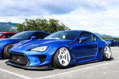 Toyota GT86 86 TRD GT SE Base ZN6 2017 2018 2019 2020 & Scion FR-S FRS ZN6 2013 2014 2015 2016 & BRZ TS Limited Premium ZN6 2013 2014 2015 2016 2017 2018 2019 2020 (compatible with ROBOT widebody kit) with Aftermarket Parts - Front Fenders Replacement & Rear Quarter Fender Flares & Side Skirts Carbon Fiber / FRP from Robot Craftsman