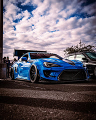 Toyota GT86 86 TRD GT SE Base ZN6 2017 2018 2019 2020 & Scion FR-S FRS ZN6 2013 2014 2015 2016 & BRZ TS Limited Premium ZN6 2013 2014 2015 2016 2017 2018 2019 2020 (compatible with ROBOT widebody kit) with Aftermarket Parts - Front Fenders Replacement & Rear Quarter Fender Flares & Side Skirts Carbon Fiber / FRP from Robot Craftsman