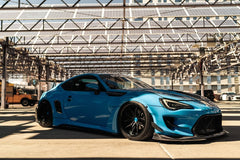 Toyota GT86 86 TRD GT SE Base ZN6 2017 2018 2019 2020 & Scion FR-S FRS ZN6 2013 2014 2015 2016 & BRZ TS Limited Premium ZN6 2013 2014 2015 2016 2017 2018 2019 2020 (compatible with ROBOT widebody kit) with Aftermarket Parts - Front Fenders Replacement & Rear Quarter Fender Flares & Side Skirts Carbon Fiber / FRP from Robot Craftsman