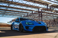 Toyota GT86 86 TRD GT SE Base ZN6 2017 2018 2019 2020 & Scion FR-S FRS ZN6 2013 2014 2015 2016 & BRZ TS Limited Premium ZN6 2013 2014 2015 2016 2017 2018 2019 2020 (compatible with ROBOT widebody kit) with Aftermarket Parts - Front Fenders Replacement & Rear Quarter Fender Flares & Side Skirts Carbon Fiber / FRP from Robot Craftsman