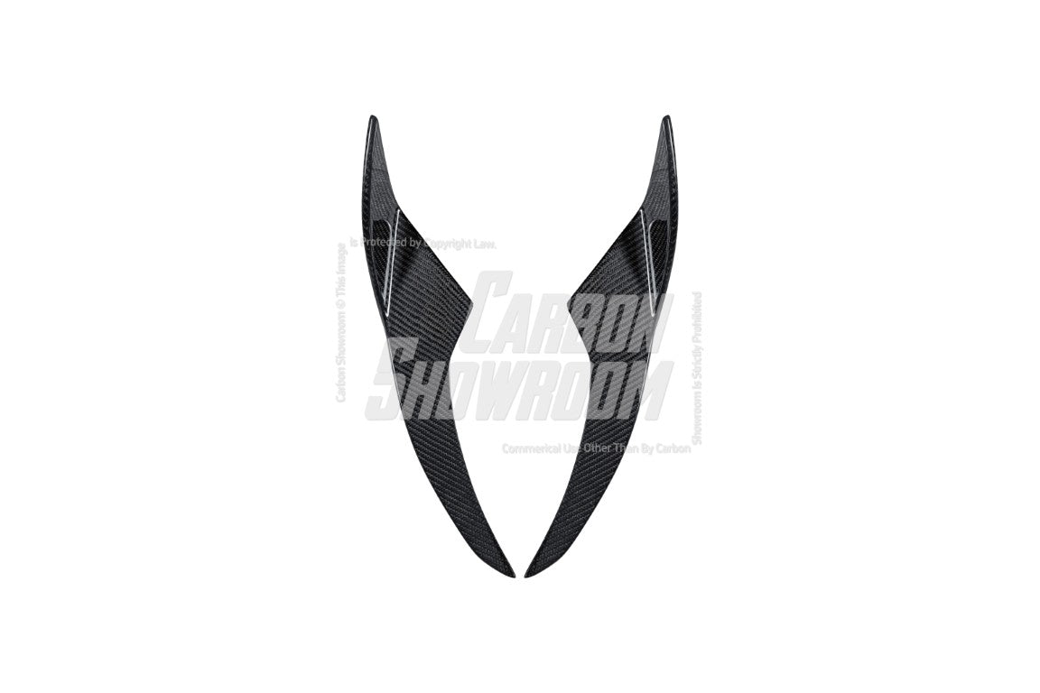 Toyota GT86 86 TRD GT SE Base ZN6 2017 2018 2019 2020 & Scion FR-S FRS ZN6 2013 2014 2015 2016 & BRZ TS Limited Premium ZN6 2013 2014 2015 2016 2017 2018 2019 2020 (compatible with ROBOT widebody kit) with Aftermarket Parts - Front Corner Canards (Pair) & Front Inner Vents Canards (Pair) Carbon Fiber / FRP from Robot Craftsman