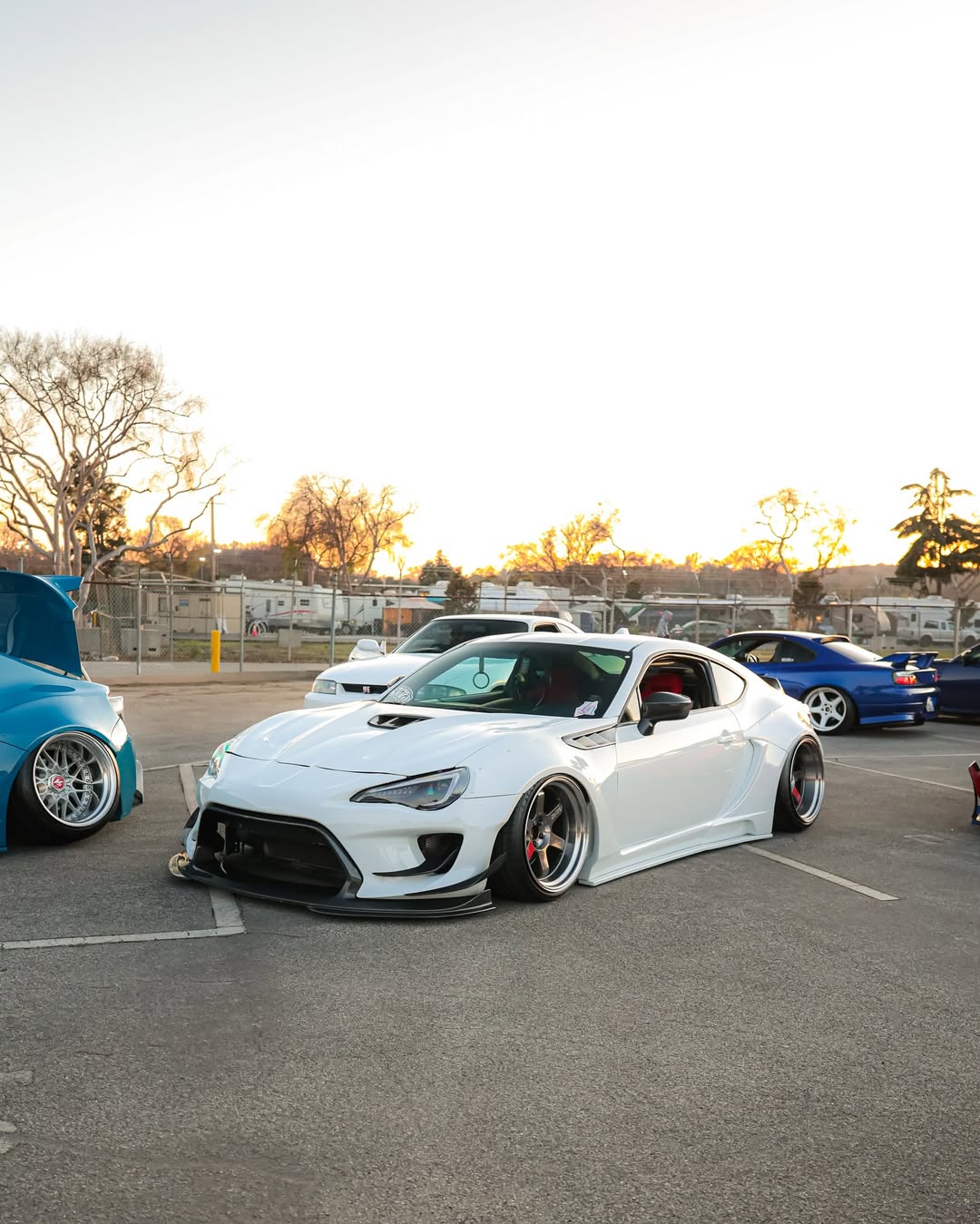 Toyota GT86 86 TRD GT SE Base ZN6 2017 2018 2019 2020 & Scion FR-S FRS ZN6 2013 2014 2015 2016 & BRZ TS Limited Premium ZN6 2013 2014 2015 2016 2017 2018 2019 2020 (compatible with ROBOT widebody kit) with Aftermarket Parts - Front Corner Canards (Pair) & Front Inner Vents Canards (Pair) Carbon Fiber / FRP from Robot Craftsman