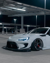 Toyota GT86 86 TRD GT SE Base ZN6 2017 2018 2019 2020 & Scion FR-S FRS ZN6 2013 2014 2015 2016 & BRZ TS Limited Premium ZN6 2013 2014 2015 2016 2017 2018 2019 2020 (compatible with ROBOT widebody kit) with Aftermarket Parts - Front Corner Canards (Pair) & Front Inner Vents Canards (Pair) Carbon Fiber / FRP from Robot Craftsman