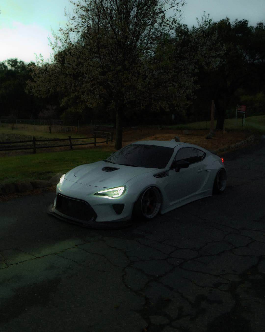 Toyota GT86 86 TRD GT SE Base ZN6 2017 2018 2019 2020 & Scion FR-S FRS ZN6 2013 2014 2015 2016 & BRZ TS Limited Premium ZN6 2013 2014 2015 2016 2017 2018 2019 2020 (compatible with ROBOT widebody kit) with Aftermarket Parts - Front Corner Canards (Pair) & Front Inner Vents Canards (Pair) Carbon Fiber / FRP from Robot Craftsman