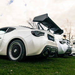 Toyota GT86 86 TRD GT SE Base ZN6 2017 2018 2019 2020 & Scion FR-S FRS ZN6 2013 2014 2015 2016 & BRZ TS Limited Premium ZN6 2013 2014 2015 2016 2017 2018 2019 2020 with Aftermarket Parts - Swan Neck Hammer GT Wing Carbon Fiber / FRP from Robot Craftsman