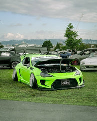 Toyota GT86 86 TRD GT SE Base ZN6 2017 2018 2019 2020 & Scion FR-S FRS ZN6 2013 2014 2015 2016 & BRZ TS Limited Premium ZN6 2013 2014 2015 2016 2017 2018 2019 2020 (compatible with ROBOT widebody kit) with Aftermarket Parts - Front Corner Canards (Pair) & Front Inner Vents Canards (Pair) Carbon Fiber / FRP from Robot Craftsman