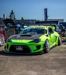 Toyota GT86 86 TRD GT SE Base ZN6 2017 2018 2019 2020 & Scion FR-S FRS ZN6 2013 2014 2015 2016 & BRZ TS Limited Premium ZN6 2013 2014 2015 2016 2017 2018 2019 2020 (compatible with ROBOT widebody kit) with Aftermarket Parts - Front Corner Canards (Pair) & Front Inner Vents Canards (Pair) Carbon Fiber / FRP from Robot Craftsman