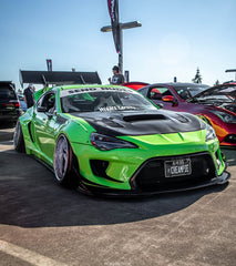Toyota GT86 86 TRD GT SE Base ZN6 2017 2018 2019 2020 & Scion FR-S FRS ZN6 2013 2014 2015 2016 & BRZ TS Limited Premium ZN6 2013 2014 2015 2016 2017 2018 2019 2020 (compatible with ROBOT widebody kit) with Aftermarket Parts - Front Corner Canards (Pair) & Front Inner Vents Canards (Pair) Carbon Fiber / FRP from Robot Craftsman