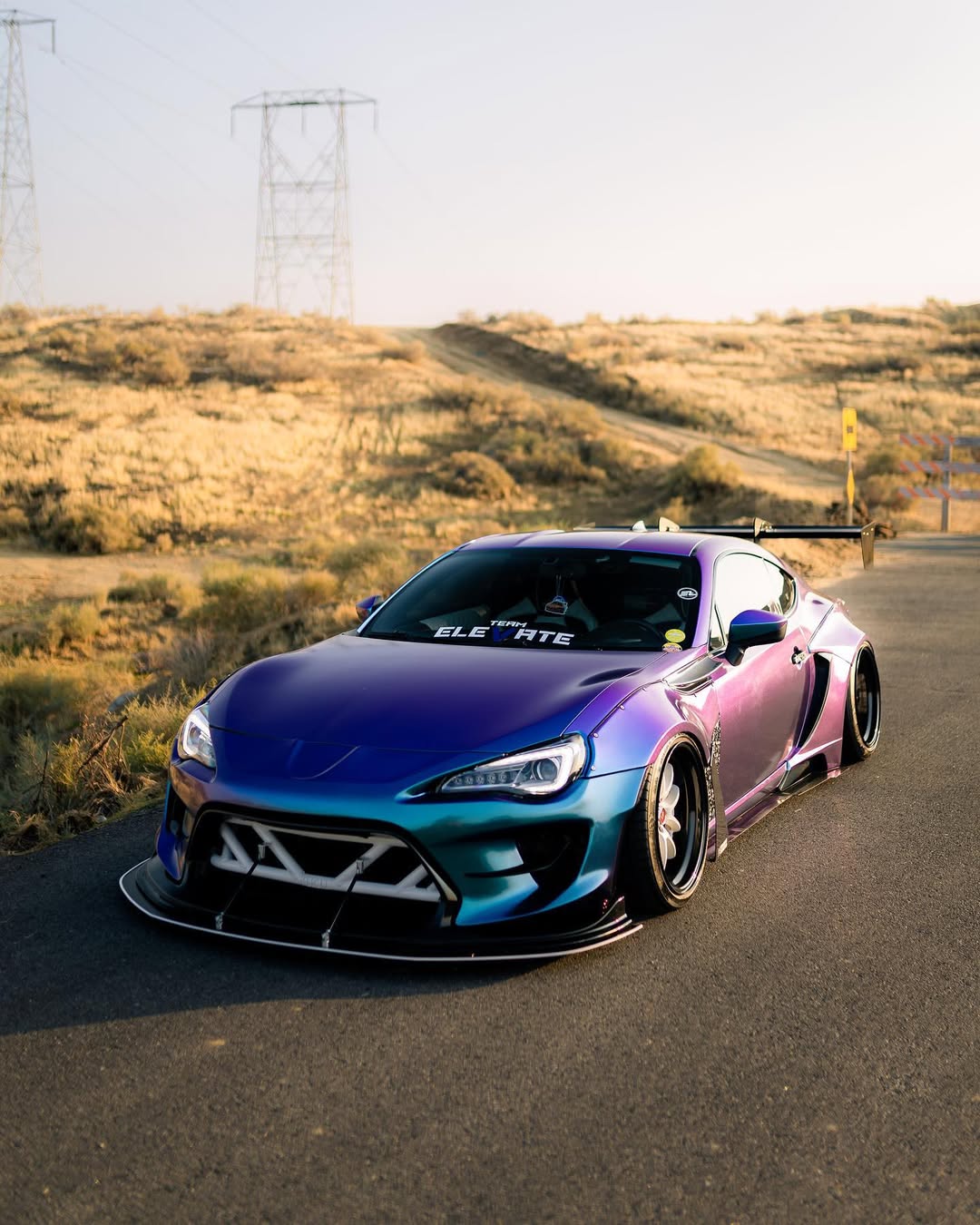 Toyota GT86 86 TRD GT SE Base ZN6 2017 2018 2019 2020 & Scion FR-S FRS ZN6 2013 2014 2015 2016 & BRZ TS Limited Premium ZN6 2013 2014 2015 2016 2017 2018 2019 2020 (compatible with ROBOT widebody kit) with Aftermarket Parts - Front Corner Canards (Pair) & Front Inner Vents Canards (Pair) Carbon Fiber / FRP from Robot Craftsman