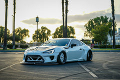 Toyota GT86 86 TRD GT SE Base ZN6 2017 2018 2019 2020 & Scion FR-S FRS ZN6 2013 2014 2015 2016 & BRZ TS Limited Premium ZN6 2013 2014 2015 2016 2017 2018 2019 2020 (compatible with ROBOT widebody kit) with Aftermarket Parts - Front Corner Canards (Pair) & Front Inner Vents Canards (Pair) Carbon Fiber / FRP from Robot Craftsman