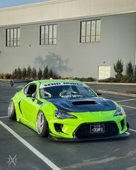 Toyota GT86 86 TRD GT SE Base ZN6 2017 2018 2019 2020 & Scion FR-S FRS ZN6 2013 2014 2015 2016 & BRZ TS Limited Premium ZN6 2013 2014 2015 2016 2017 2018 2019 2020 (compatible with ROBOT widebody kit) with Aftermarket Parts - Front Corner Canards (Pair) & Front Inner Vents Canards (Pair) Carbon Fiber / FRP from Robot Craftsman